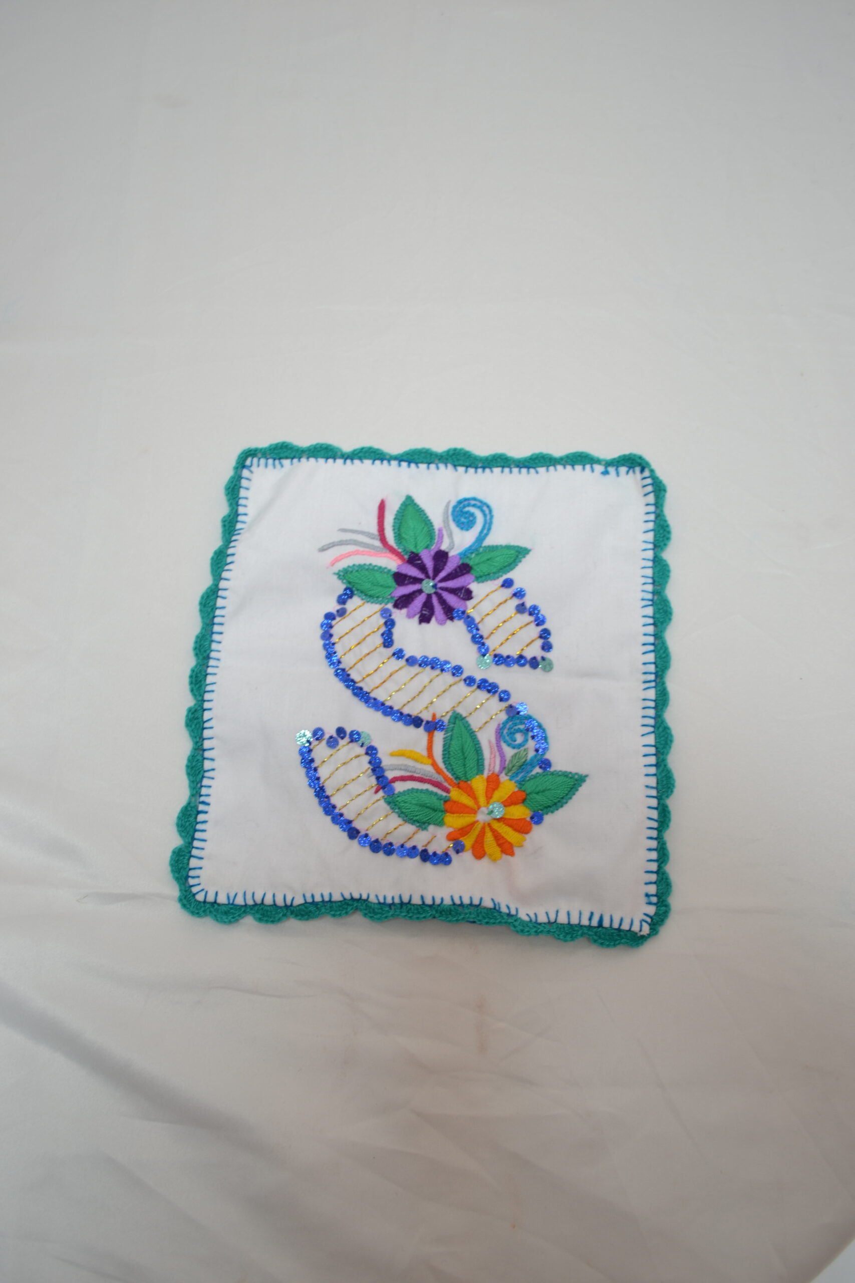 Coussin brodé à la main