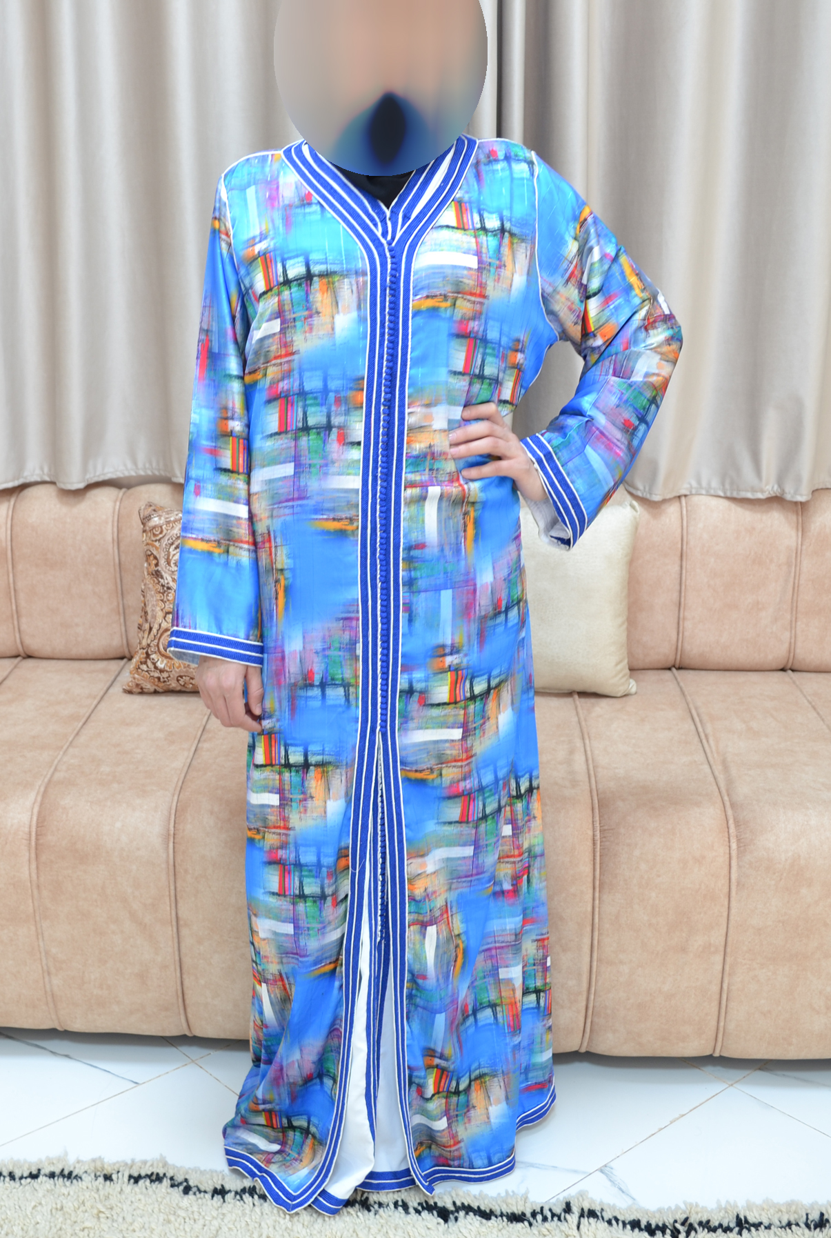 Caftan Bleu Marocain